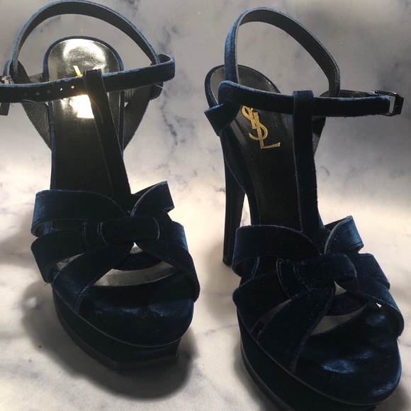 Saint Laurent Velvet Tribute Sandal size 39 - Picture 4 of 4